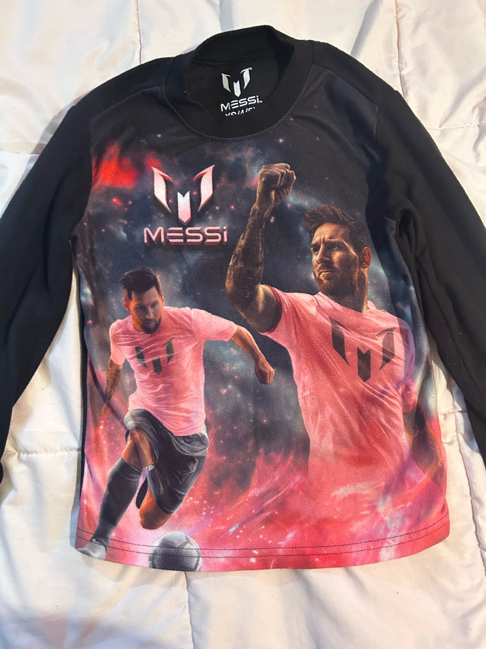 Pink Graphic kids Long-Sleeve Soccer Shirt
